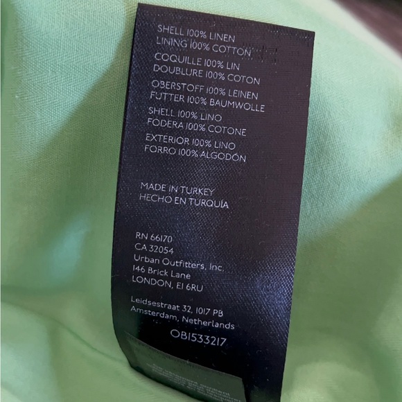 We The Free FP Lime Green Sleeveless Linen Vest Blazer. - Picture 11 of 14